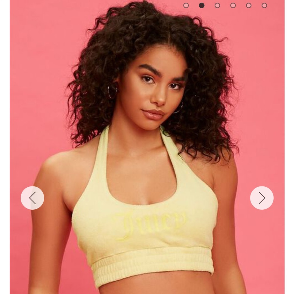 Forever 21 X Juicy Couture Yellow Halter Top